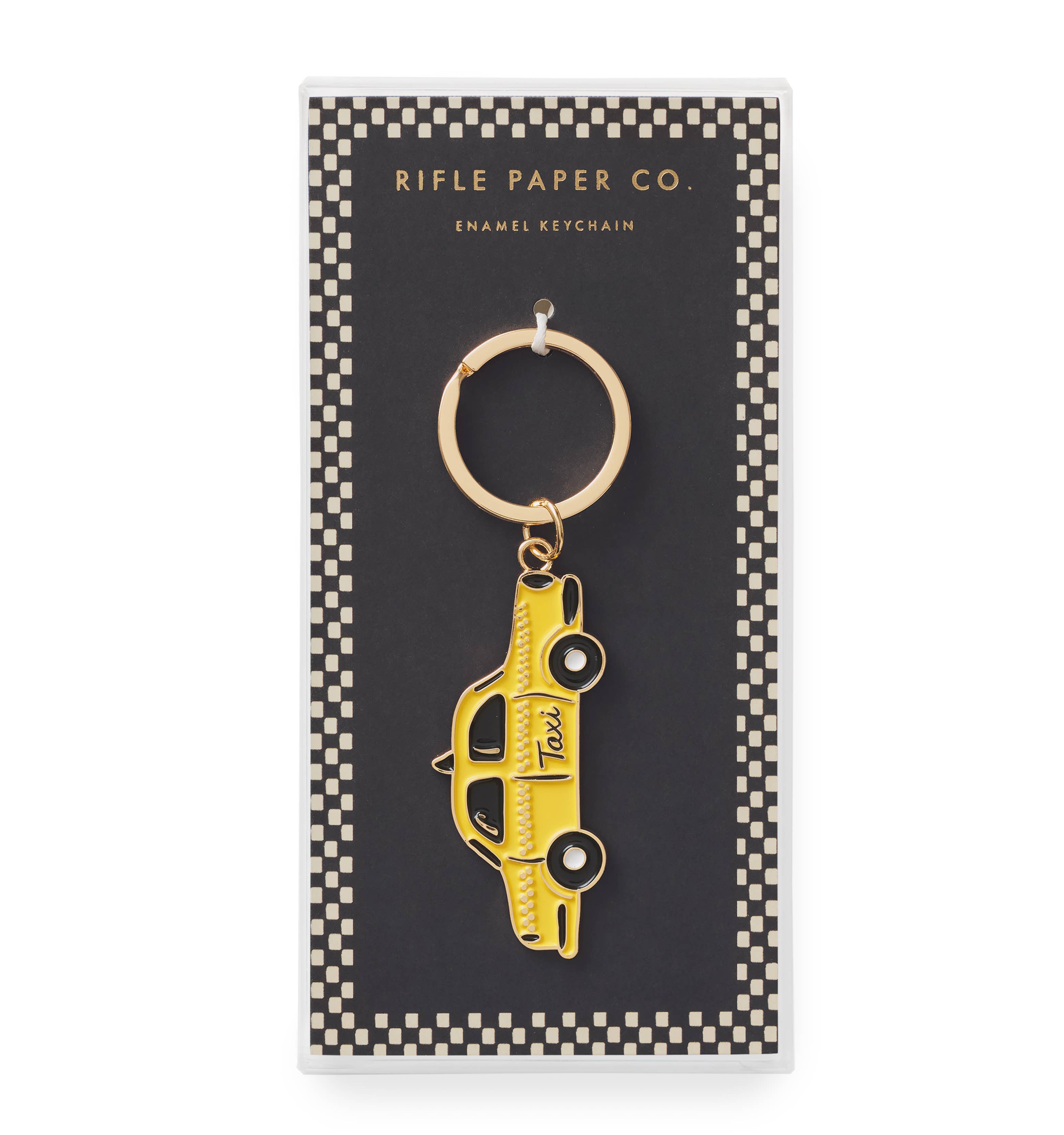 New York Enamel Taxi Keychain
