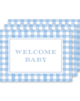 Cavalier Garden Gingham Blue Milestone Cards