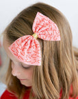 Candy Cane Bow Clip