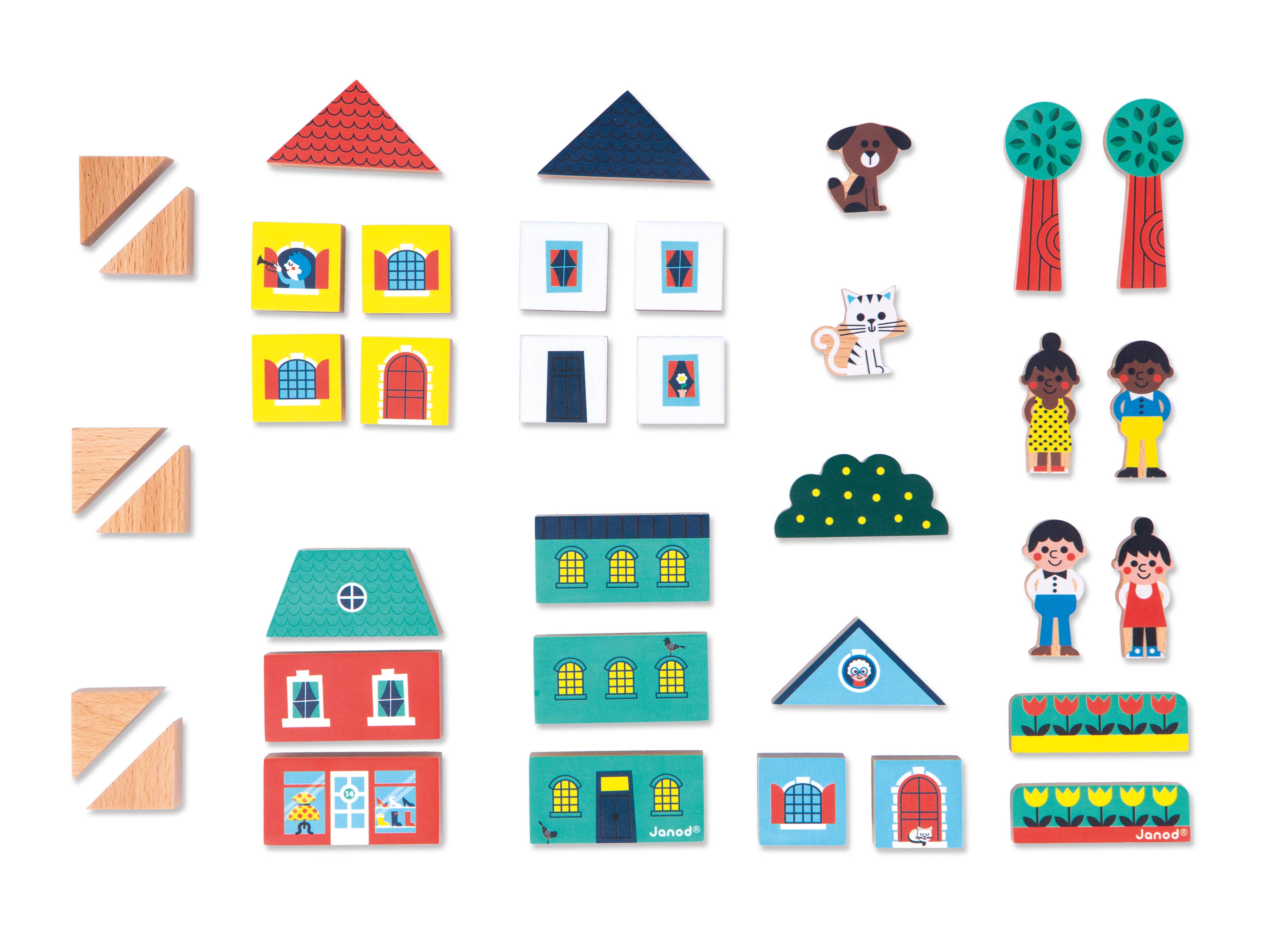 City Building Blocks- 38 Pieces