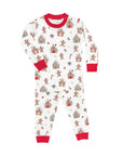 Gingerbread World Two Piece Pajama in White