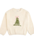 Coquette Christmas Tree Knit Sweater - Kids Clothing Holiday