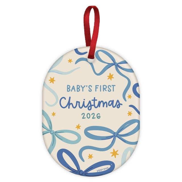 Baby's First Christmas 2026 Ornament - Blue