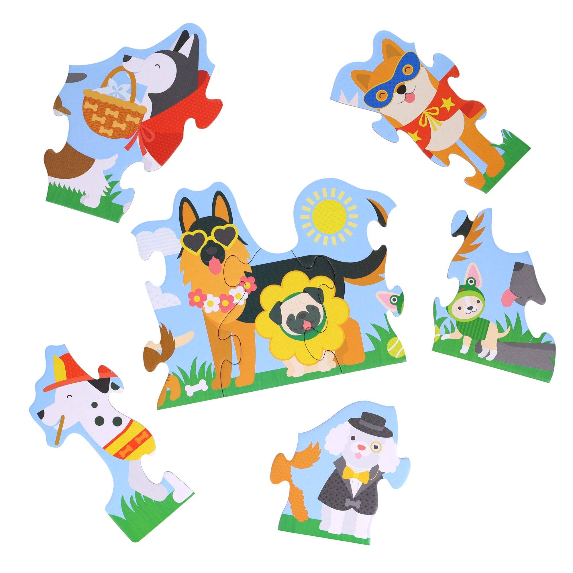 Shaped Floor Puzzle: Dog Parade
