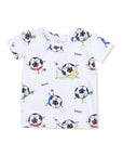 Soccer Balls Playing Soccer  Blue - Loungewear Short Set