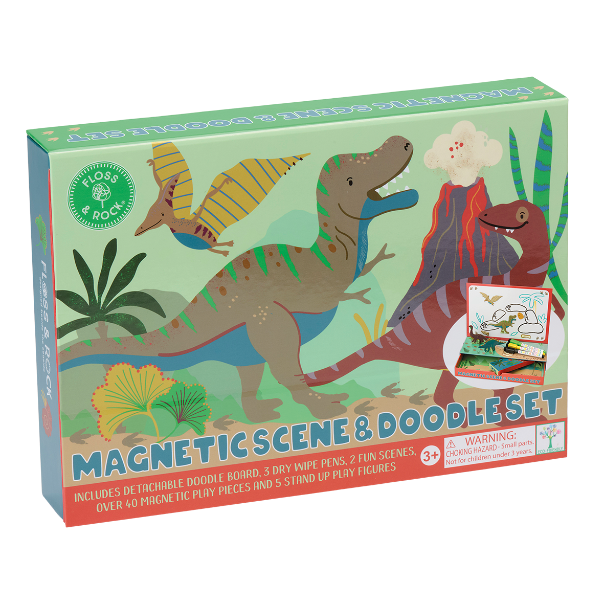 Dinosaur Magnetic Scene &amp; Doodle Set