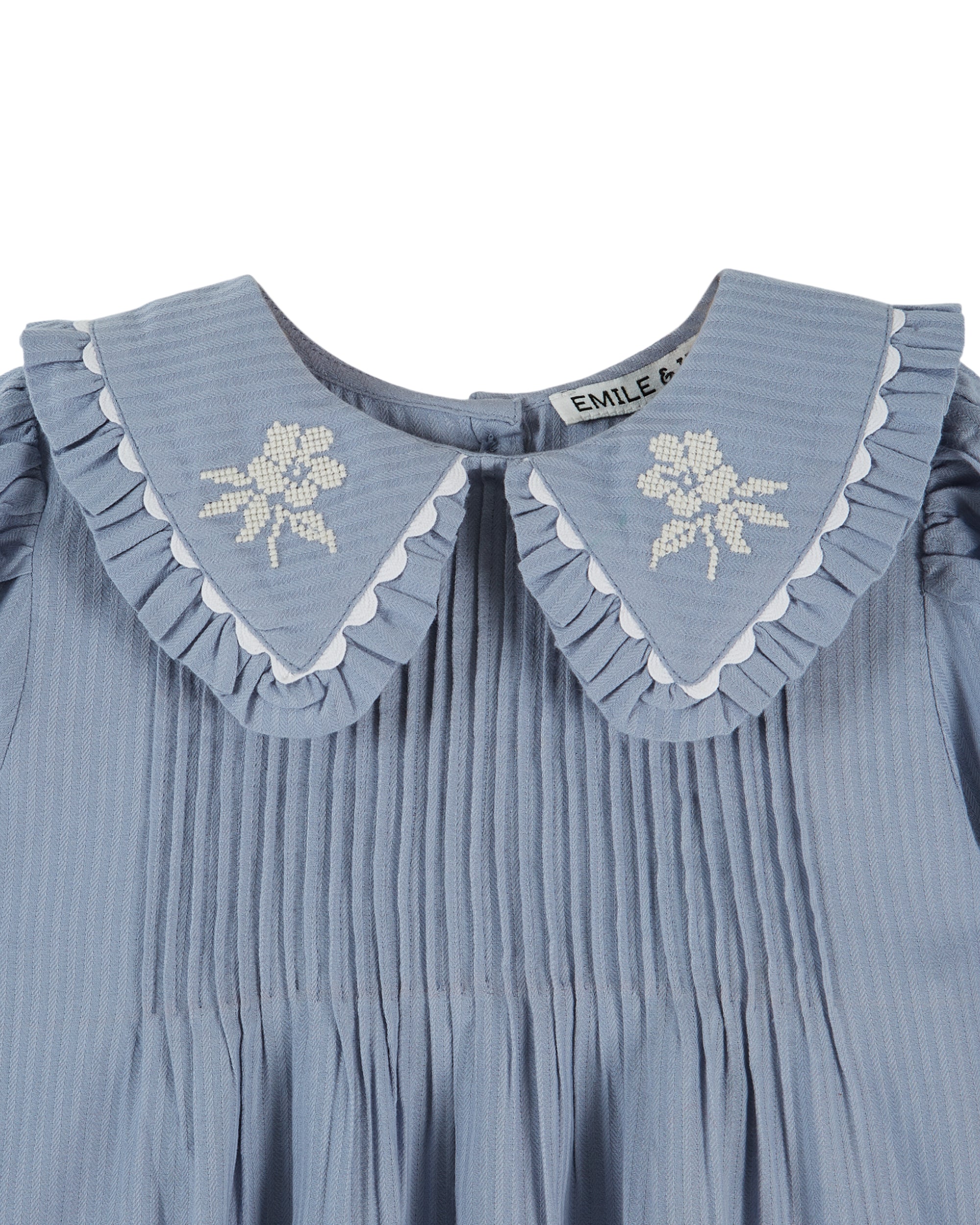 Blue Embroidered Blouse