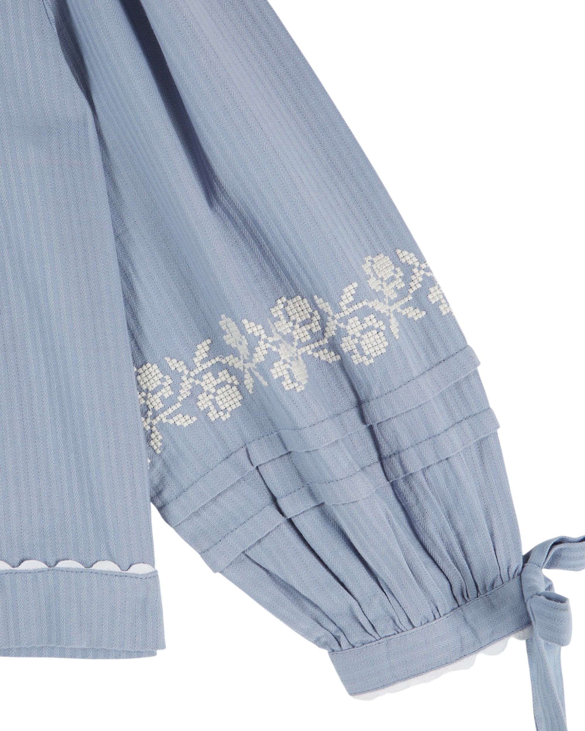 Blue Embroidered Blouse