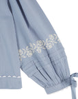 Blue Embroidered Blouse