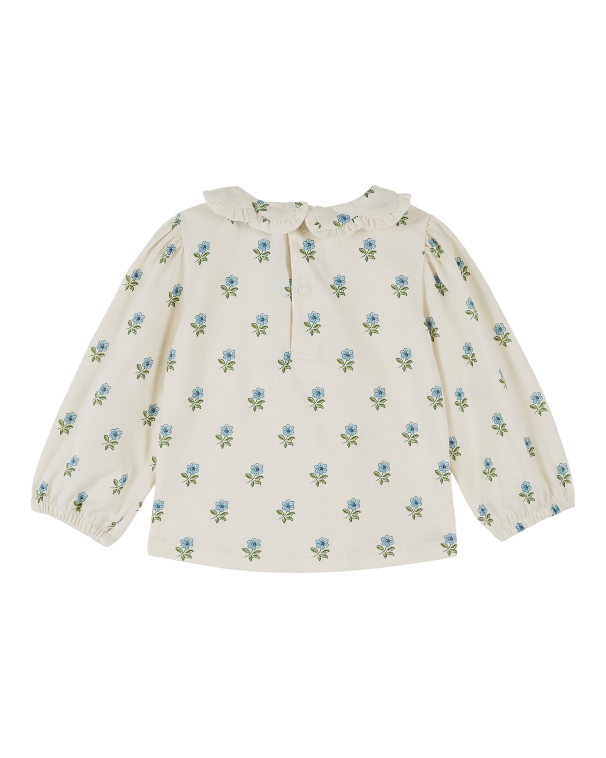 Organic Cotton Blue Floral Blouse