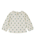 Organic Cotton Blue Floral Blouse