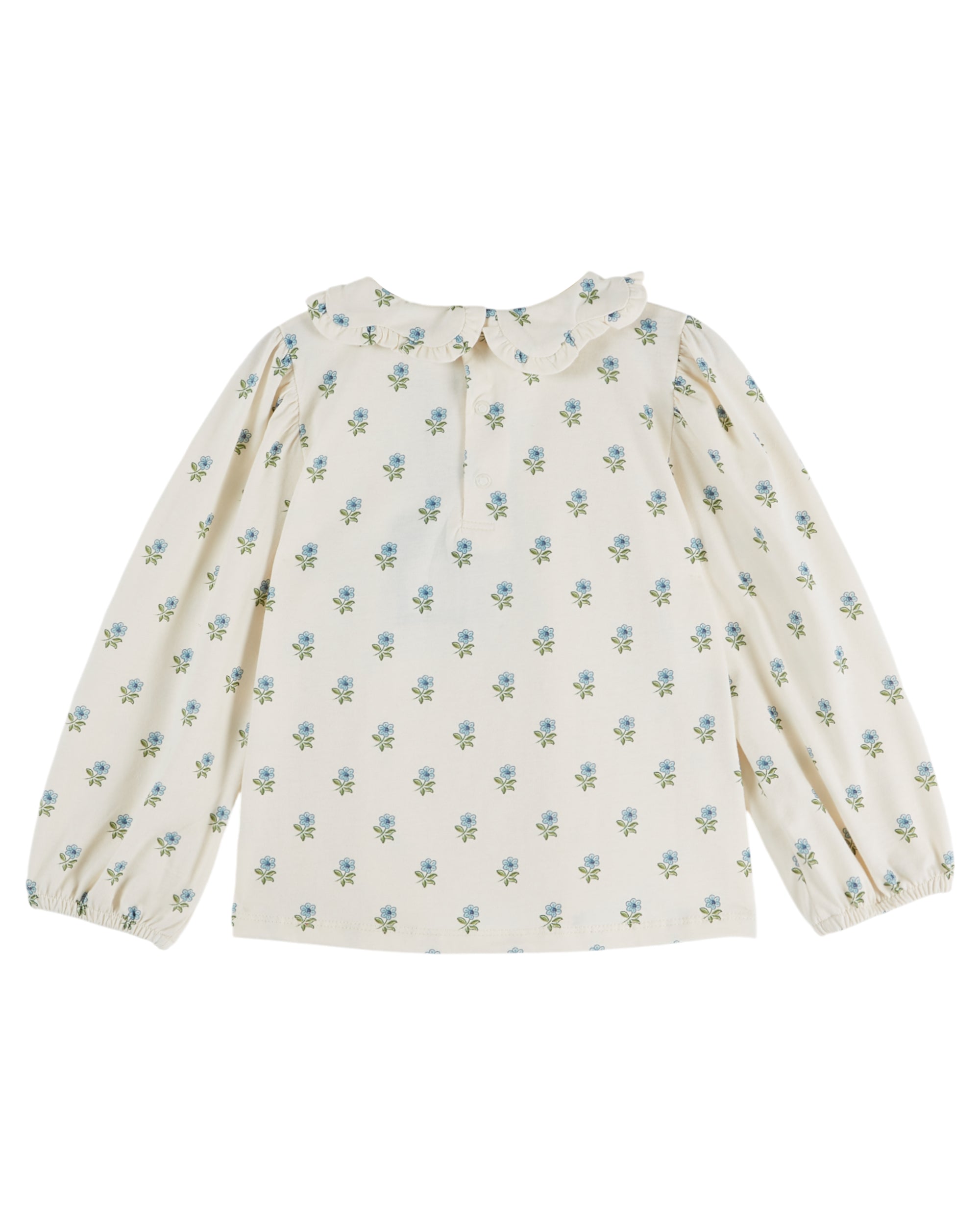 Organic Cotton Blue Floral Blouse