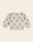 Organic Cotton Ecru Floral Sweatshirt