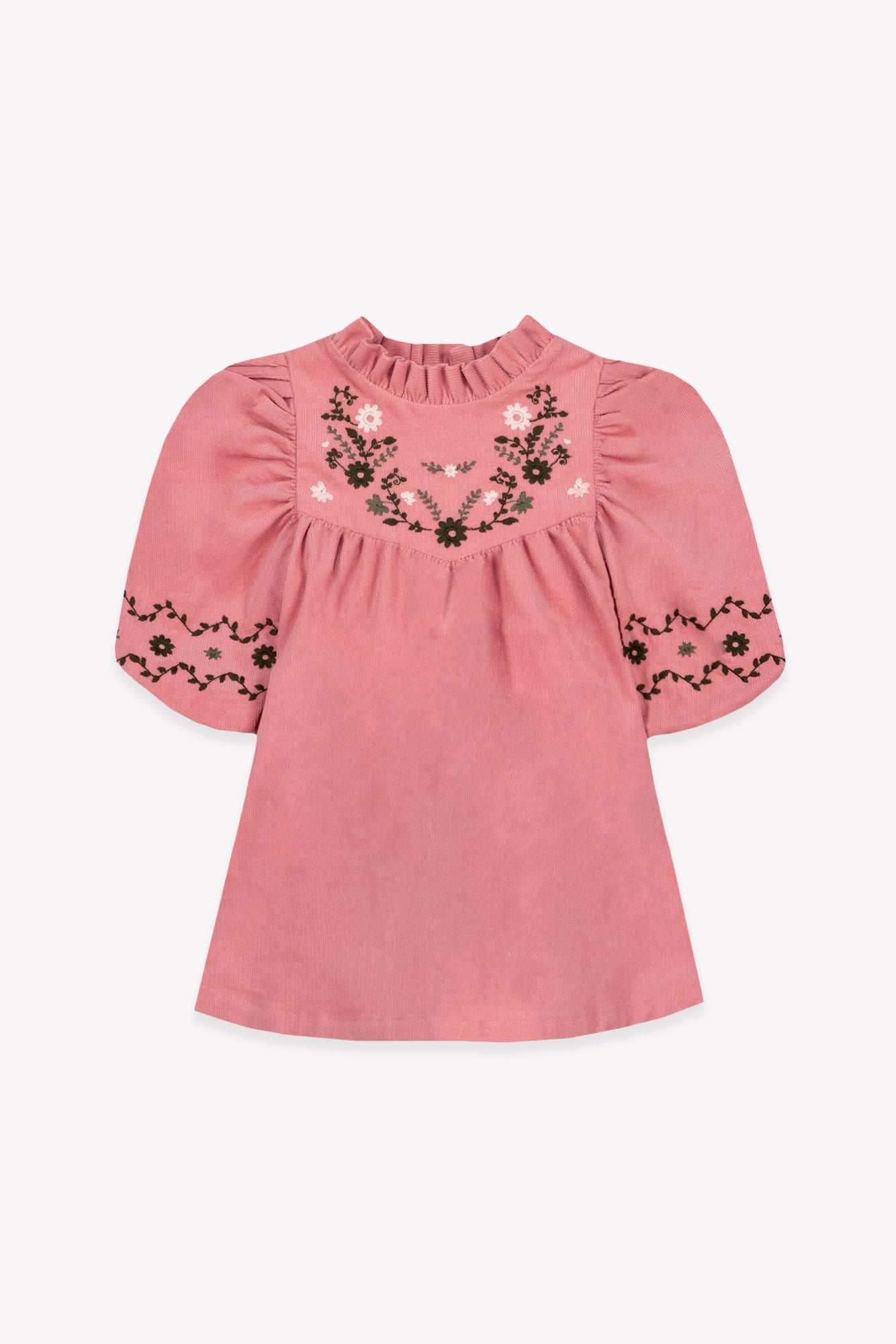 Pauline Corduroy Embroidered Dress