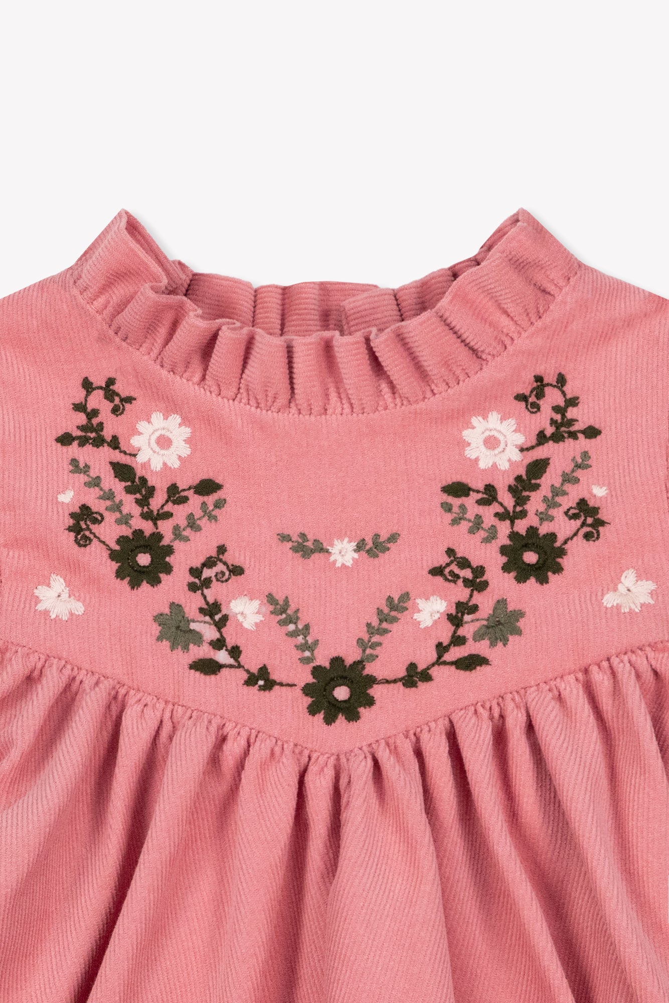 Pauline Corduroy Embroidered Dress