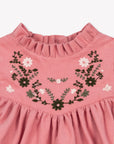 Pauline Corduroy Embroidered Dress