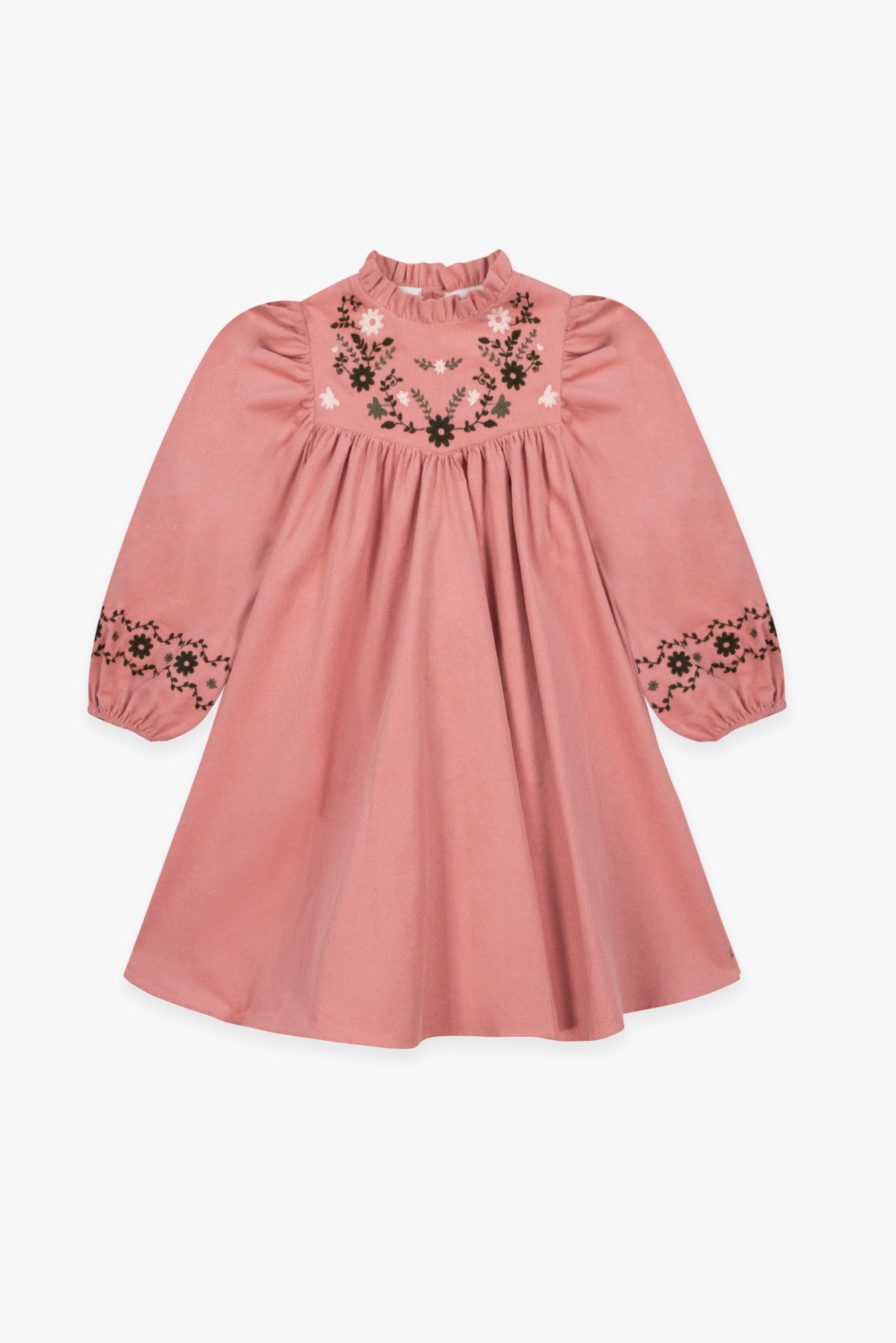 Pauline Corduroy Embroidered Dress