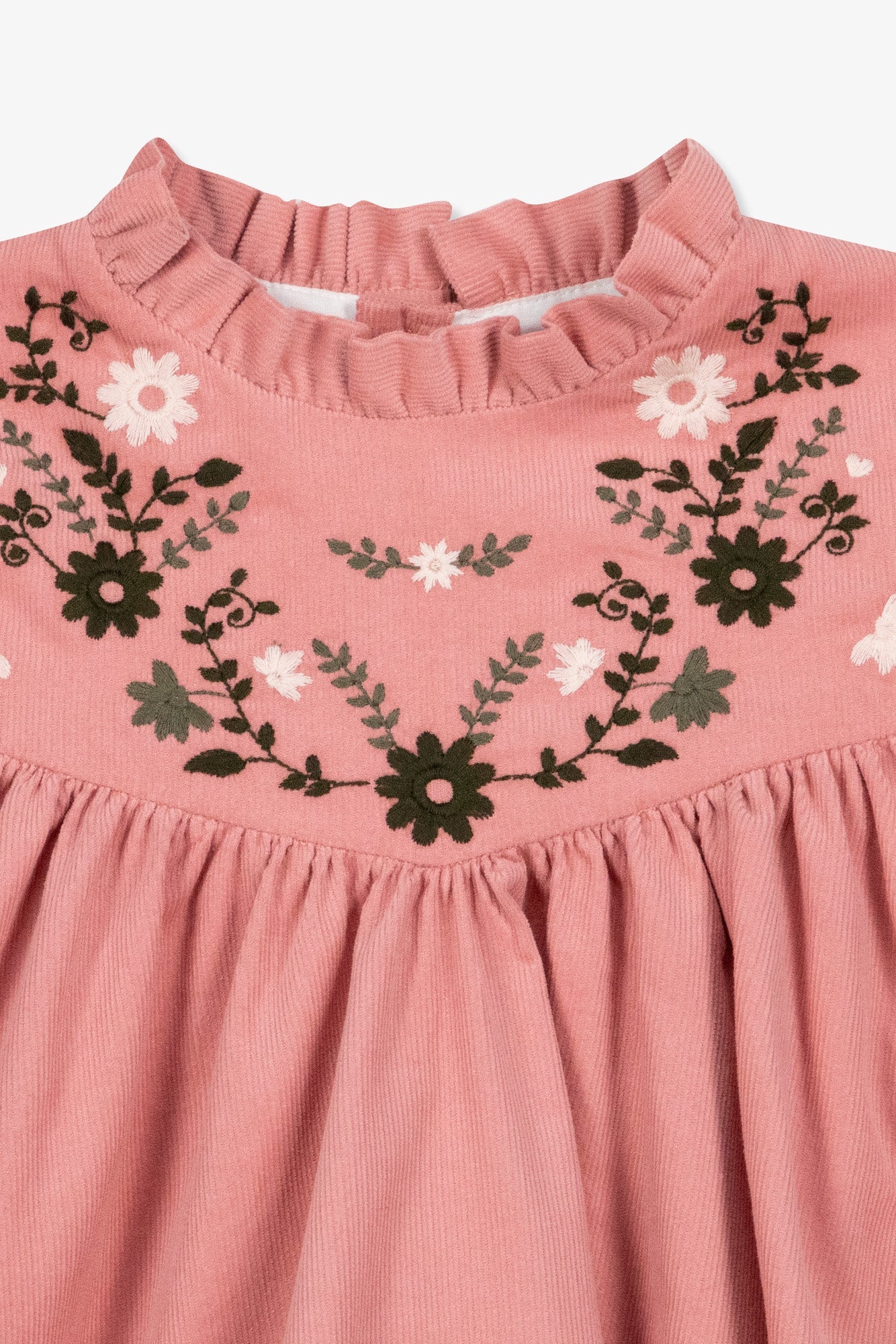 Pauline Corduroy Embroidered Dress
