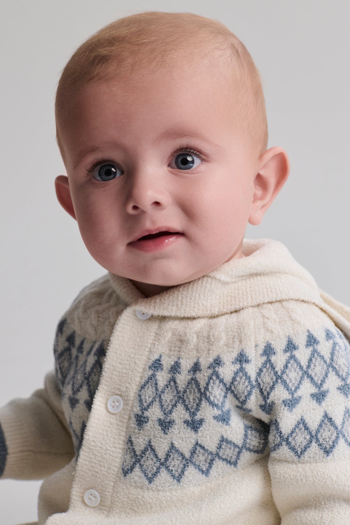 Barefoot Dreams Ivory Fair Isle Cozy Onesie