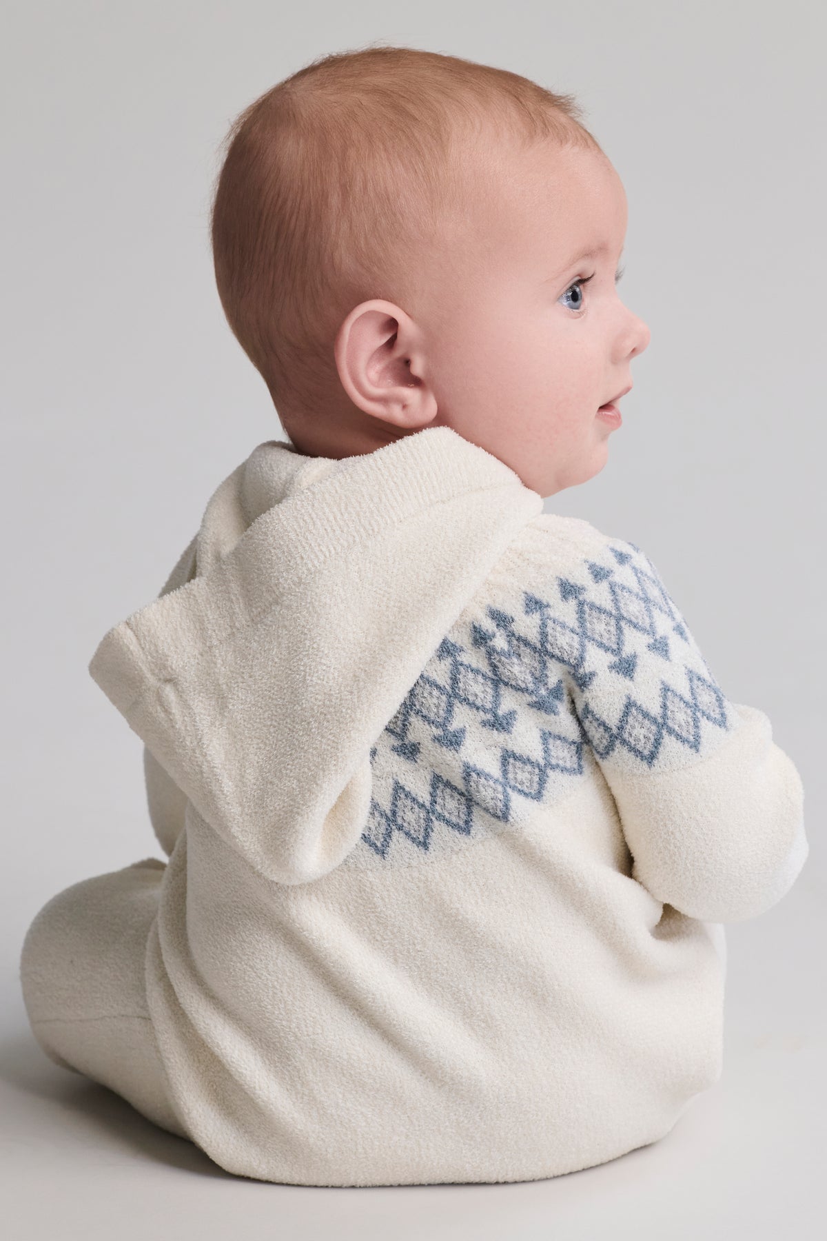 Barefoot Dreams Ivory Fair Isle Cozy Onesie