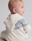 Barefoot Dreams Ivory Fair Isle Cozy Onesie