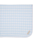 Light Blue Gingham Baby Buggy Blanket