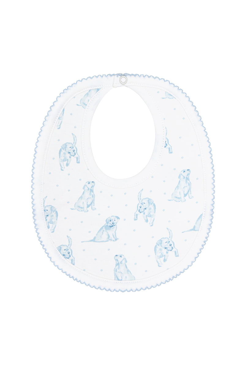 Blue Puppy Love Bib