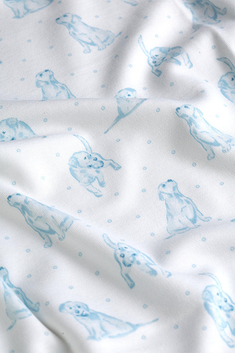 Blue Puppy Love Blanket