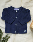 Tartine et Chocolat Navy Cableknit Cardigan