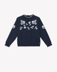 Tartine et Chocolat Navy Embroidered Sweatshirt