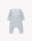 Heather Blue Wool Cashmere Collared Romper