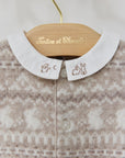 Wool/ Cashmere Tan Entarsia Romper
