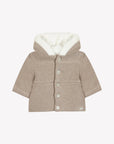Greige Cotton Cashmere Baby Jacket