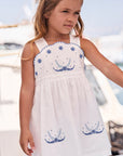 Tartine et Chocolat Blue Embroidered Dress