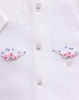 Tartine et Chocolat Cotton Knit Embroidered Romper