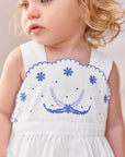 Tartine et Chocolat Blue Embroidered Bloomer Set