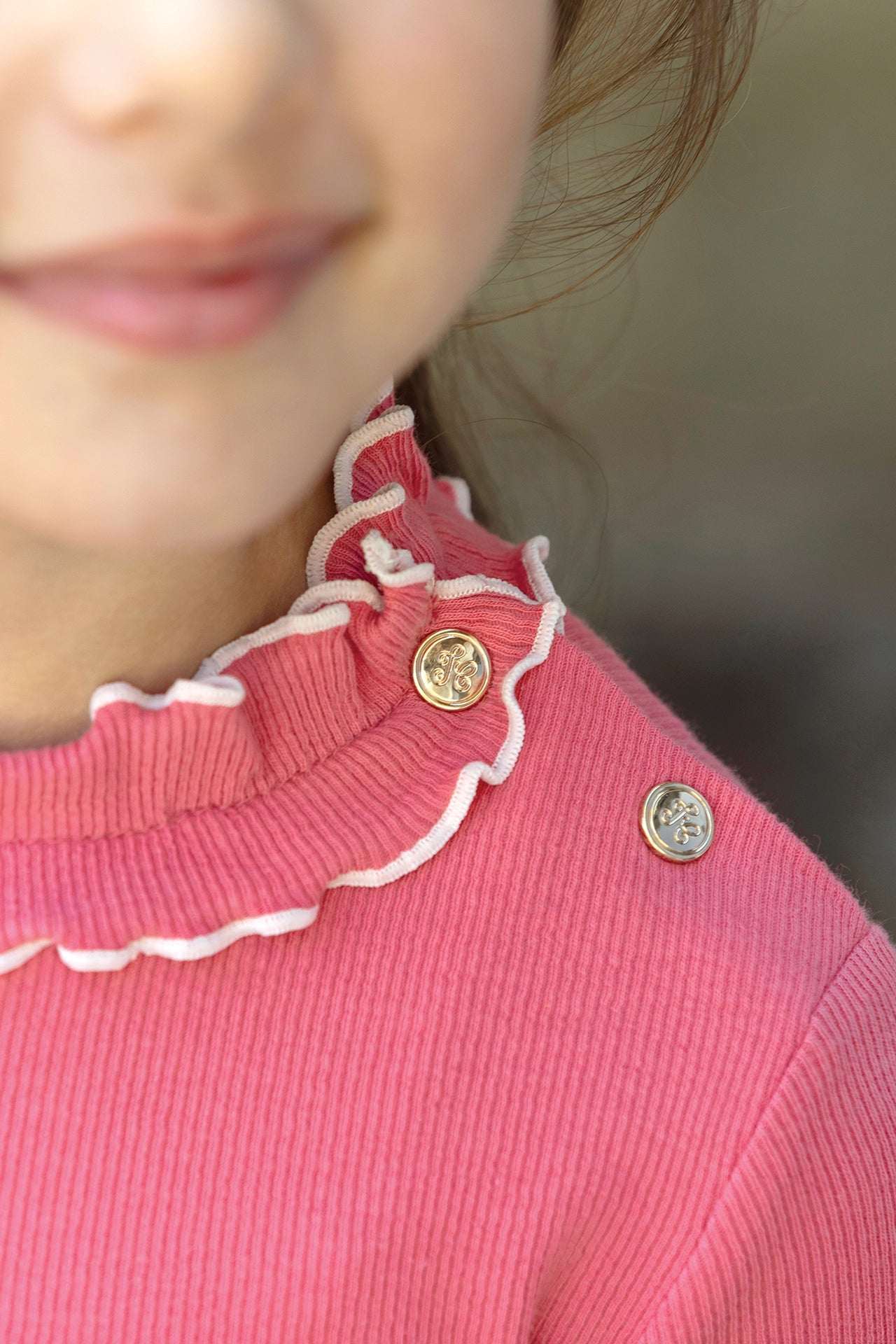 Tartine et Chocolat Peony Ribbed Mock Turtleneck