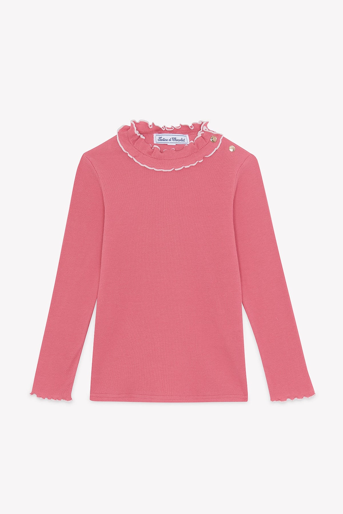 Tartine et Chocolat Peony Ribbed Mock Turtleneck