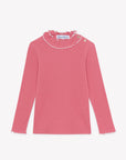 Tartine et Chocolat Peony Ribbed Mock Turtleneck