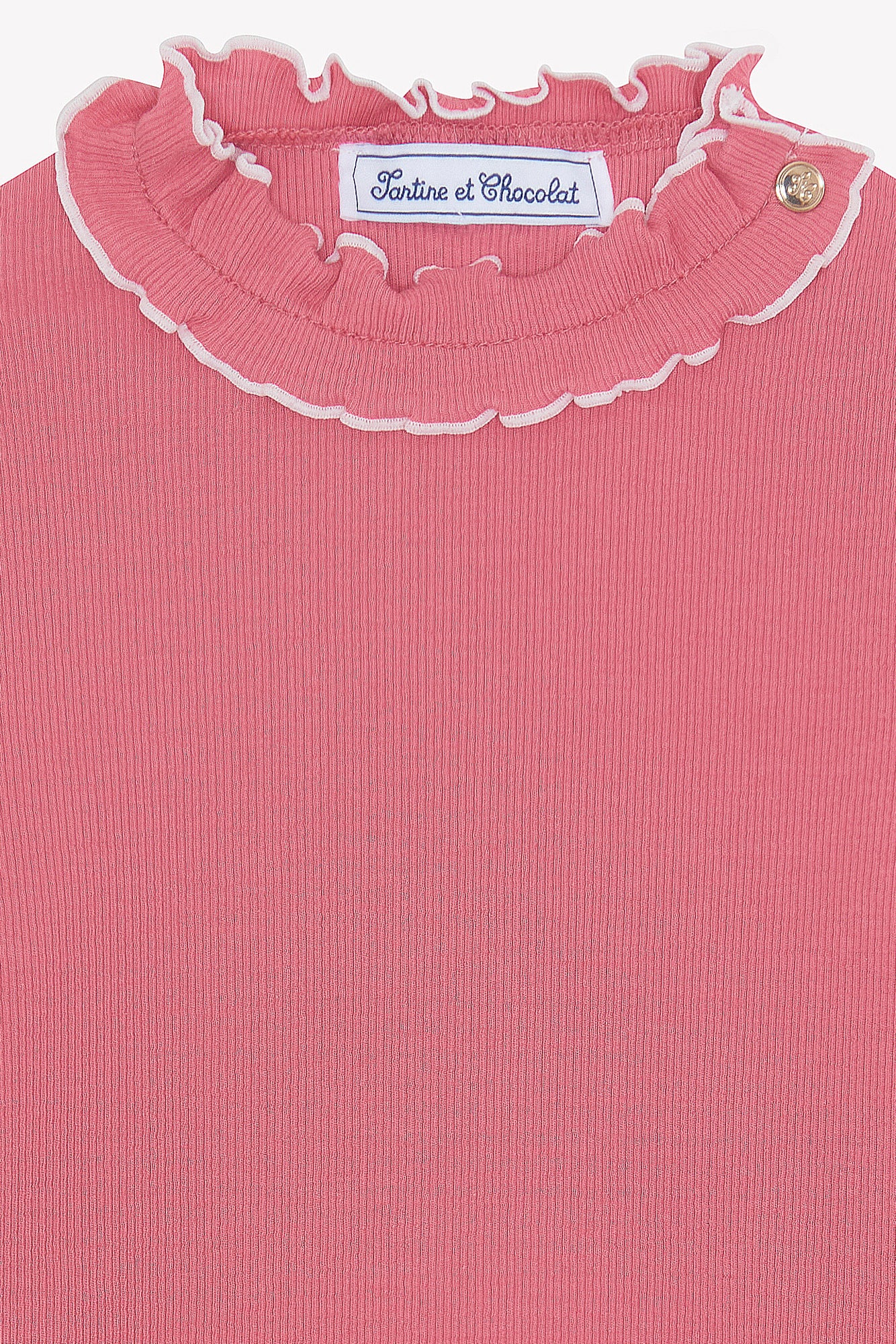 Tartine et Chocolat Peony Ribbed Mock Turtleneck