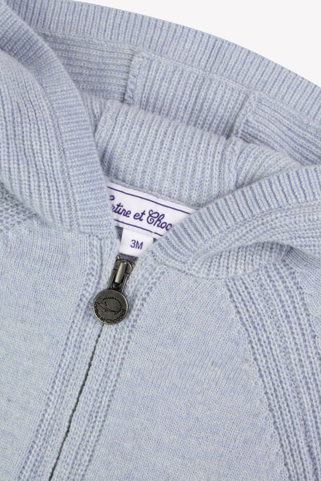 Blue Wool Cashmere Wool Cashmere Hoodie