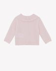 Tartine et Chocolat Pink Scallop Cashmere Cardigan