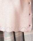 Pink Pointelle Wool Cashmere Sweater