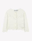 Ivory Pointelle Wool Cashmere Sweater