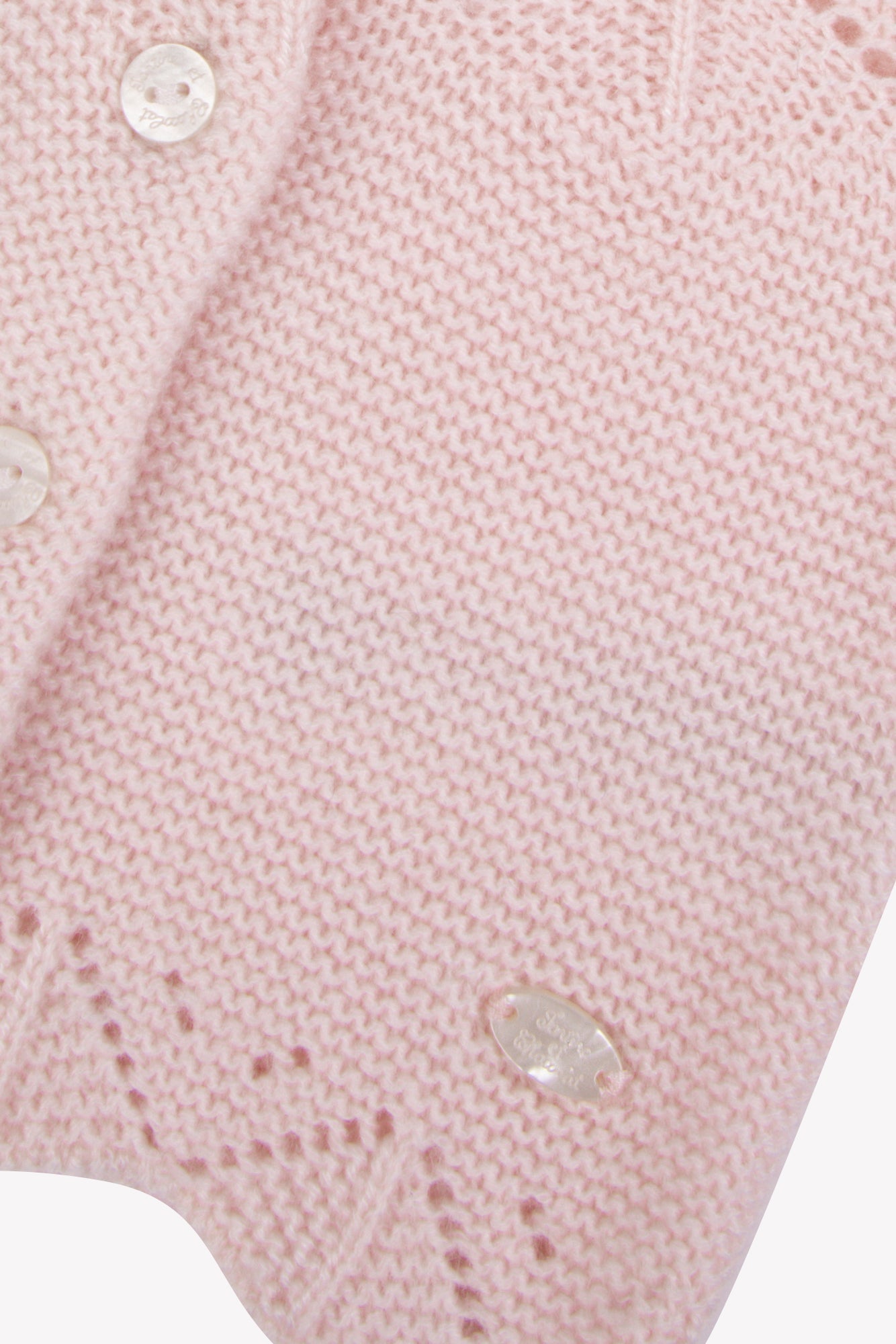 Pink Pointelle Wool Cashmere Sweater