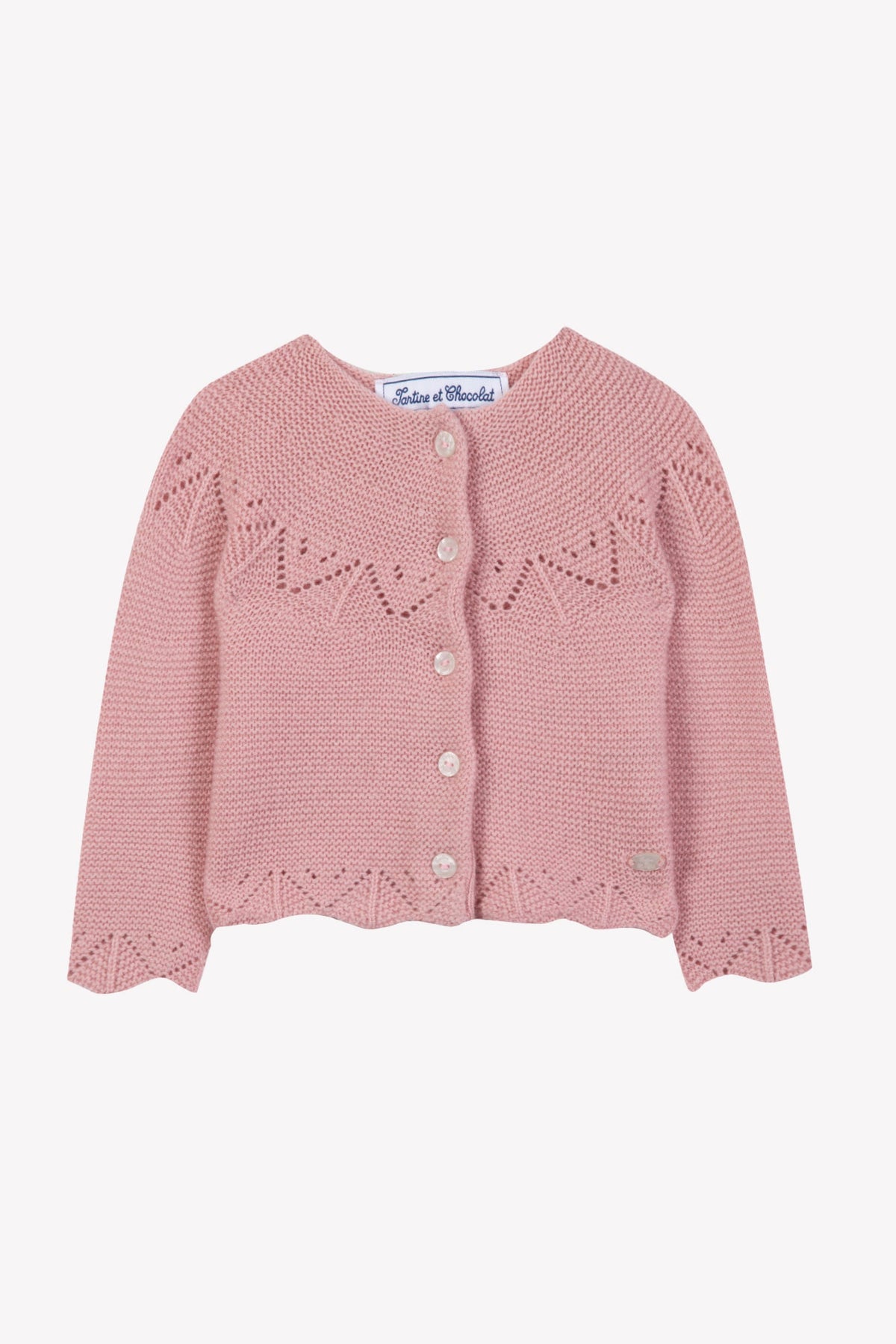 Tartine et Chocolat Zig Zag Blush Cardigan