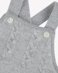 Grey Wool Cashmere Cableknit Overalls