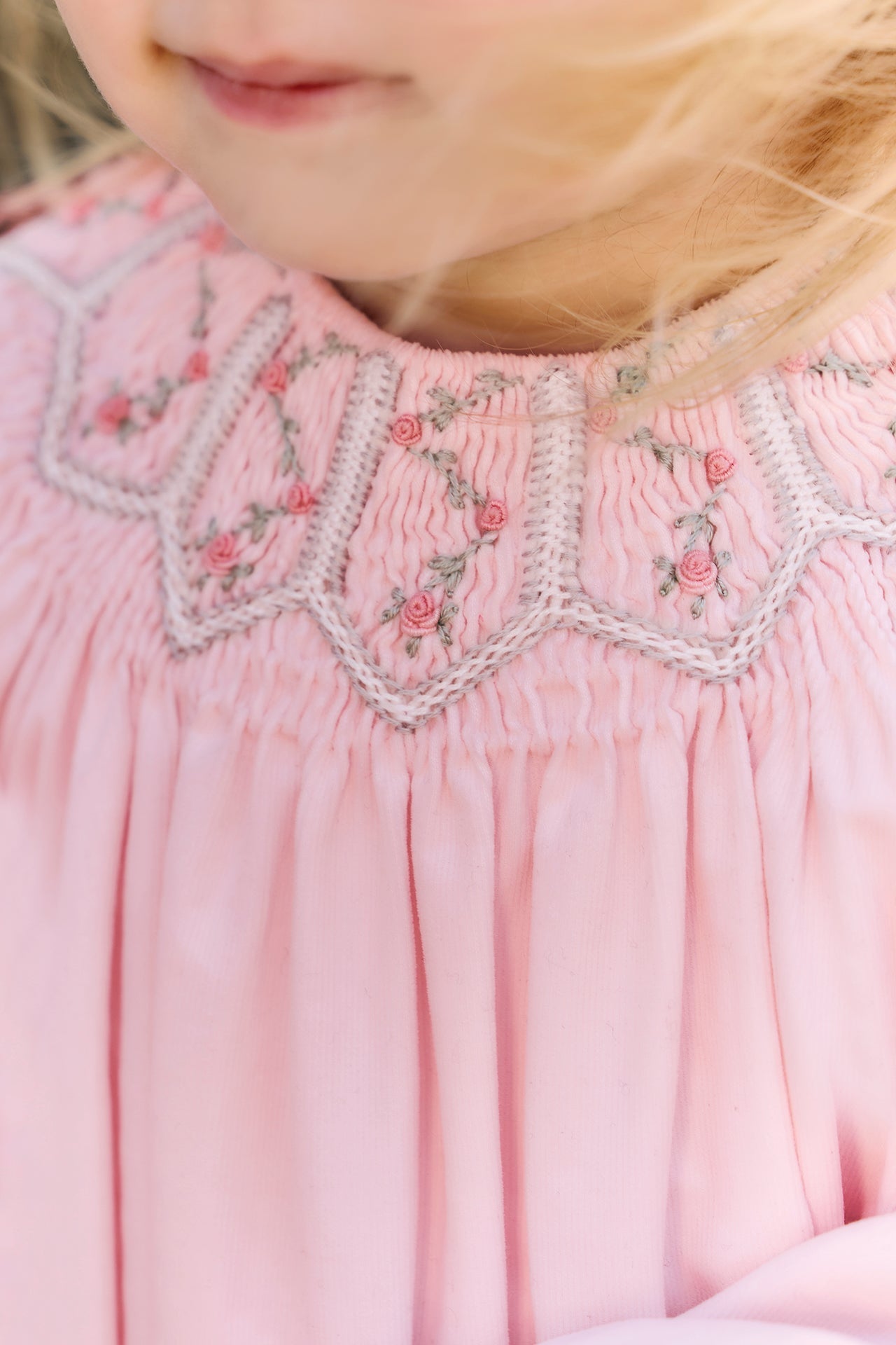 Tartine et Chocolat Pink Fine Corduroy Dress