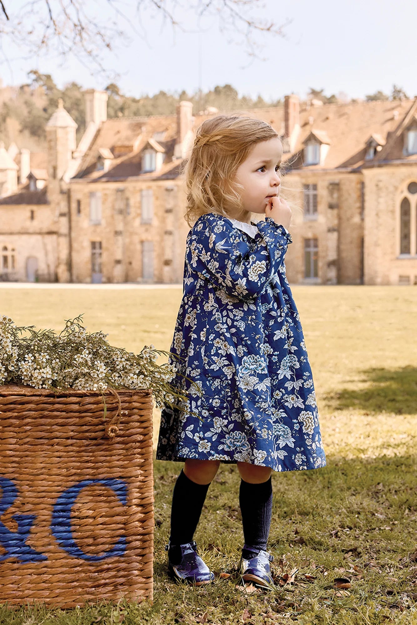 Tartine et Chocolat Navy Floral Liberty Print Dress