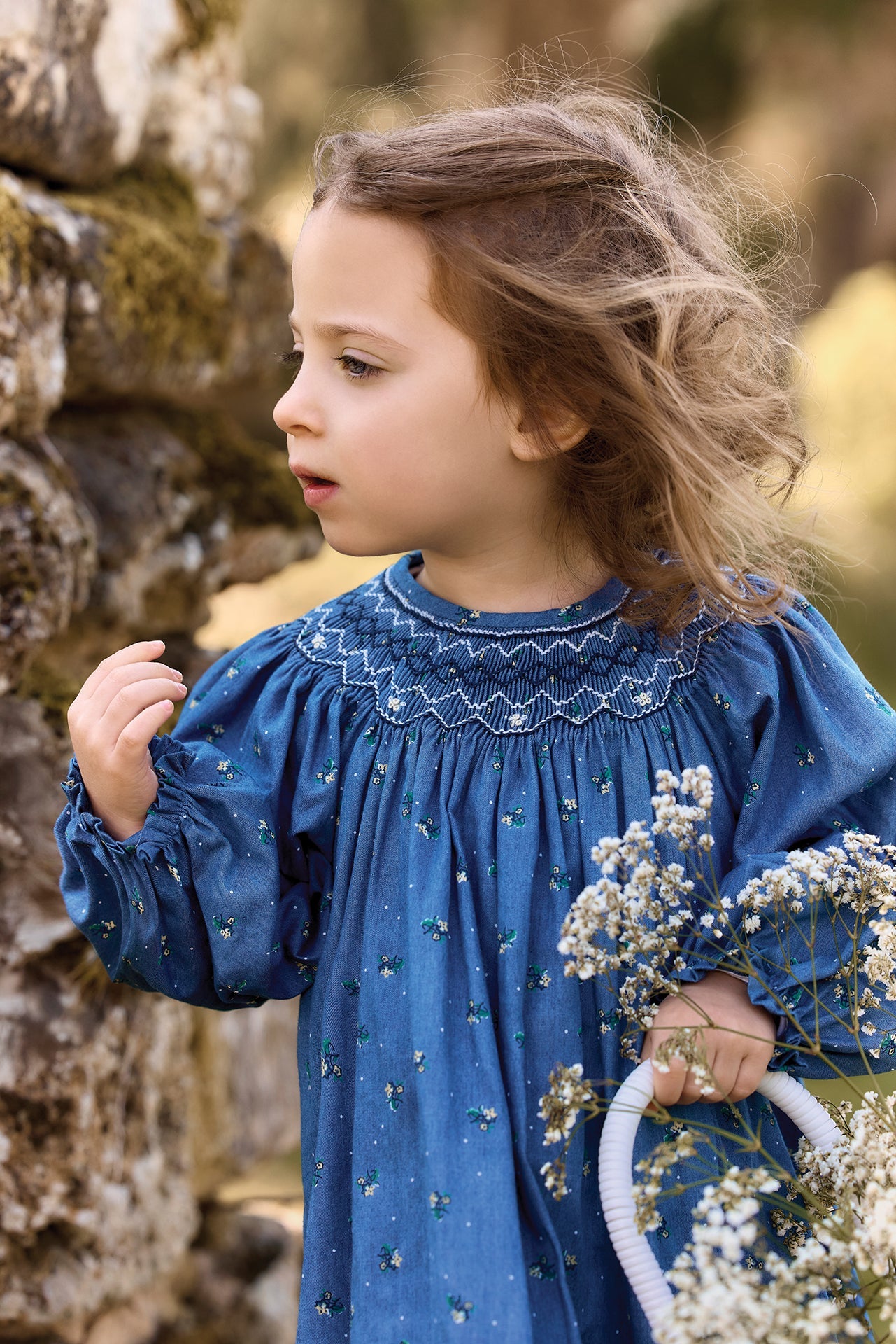 Tartine et Chocolat Smocked Chambray Dress